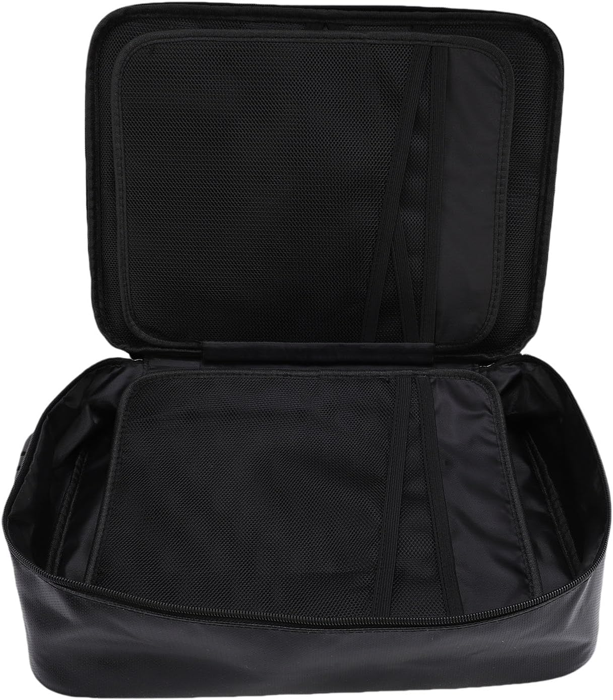 Plyisty Large Fireproof Document Bag with Combination Lock Enhanced Security File Bag for Passport Certificate Money Multiple Pockets Organizer Fiberglass Cloth