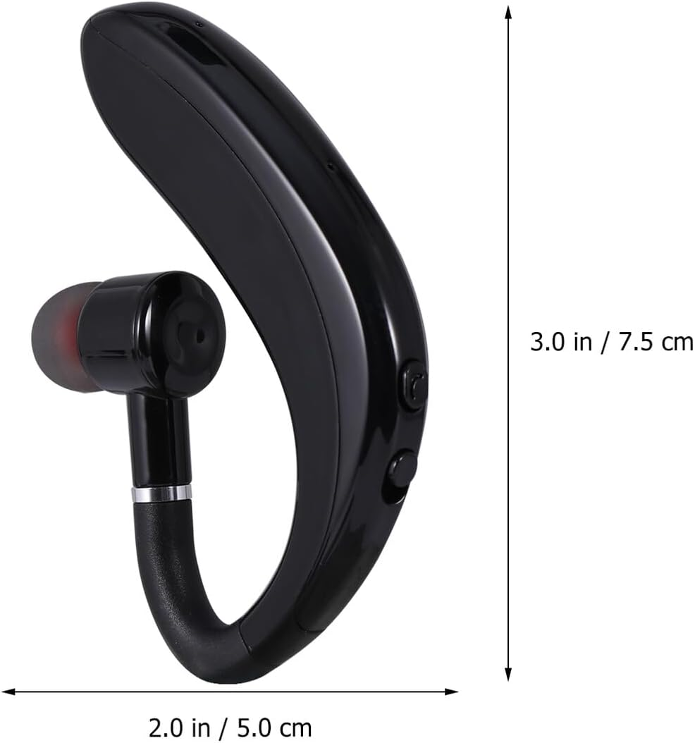 SHINEOFI Long Battery Life Wireless Driving Earphone One-Side Earpiece Lightweight Headset for Workout and Running Compatible with Devices Black image number 5