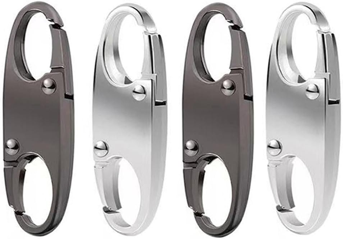 Naisfei 4 Pcs Zipper Clip Theft Deterrent, S Shaped Zipper Connectors, Double Zipper Pull Replacements, Zipper Clips anti Theft, Zipper Pull Repair Pull Tabs Zipper Slider Replacement Metal Zipper image number 2