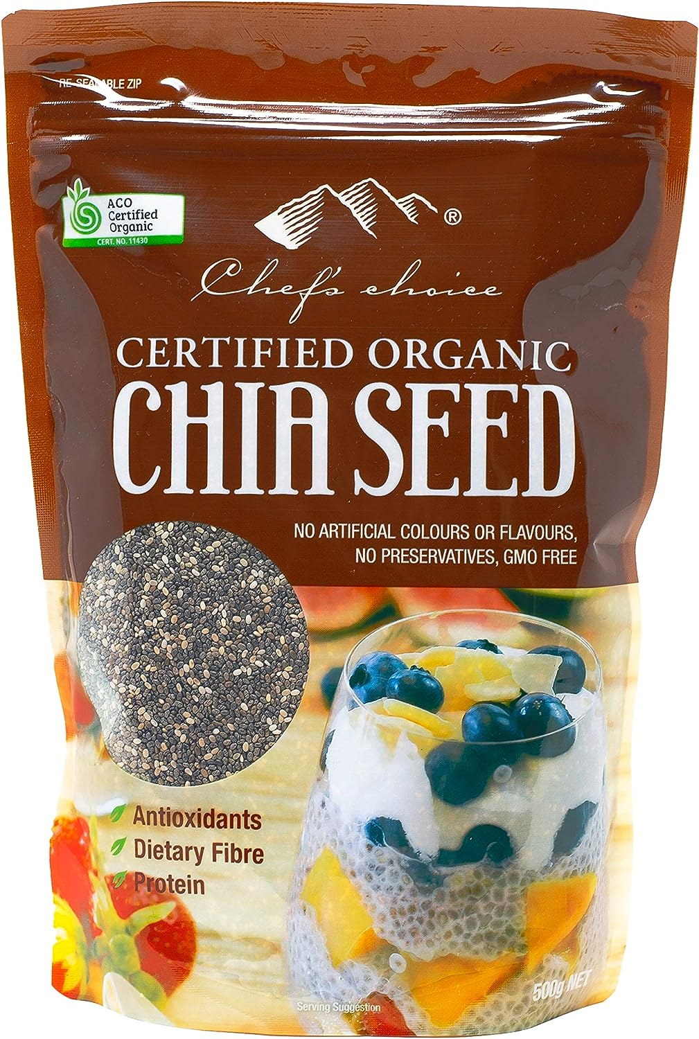 Chef'S Choice Organic Black Chia Seeds 1 Kg image number 1