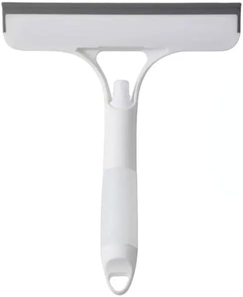 3-In-1 Window Glass Squeegee Cleaning Scraper, with Brush and Built-In Spray Bottle, Universal Household Glass, Floor, Car Screen, Bathroom Mirror Cleaning Kit Tool (Yellow)