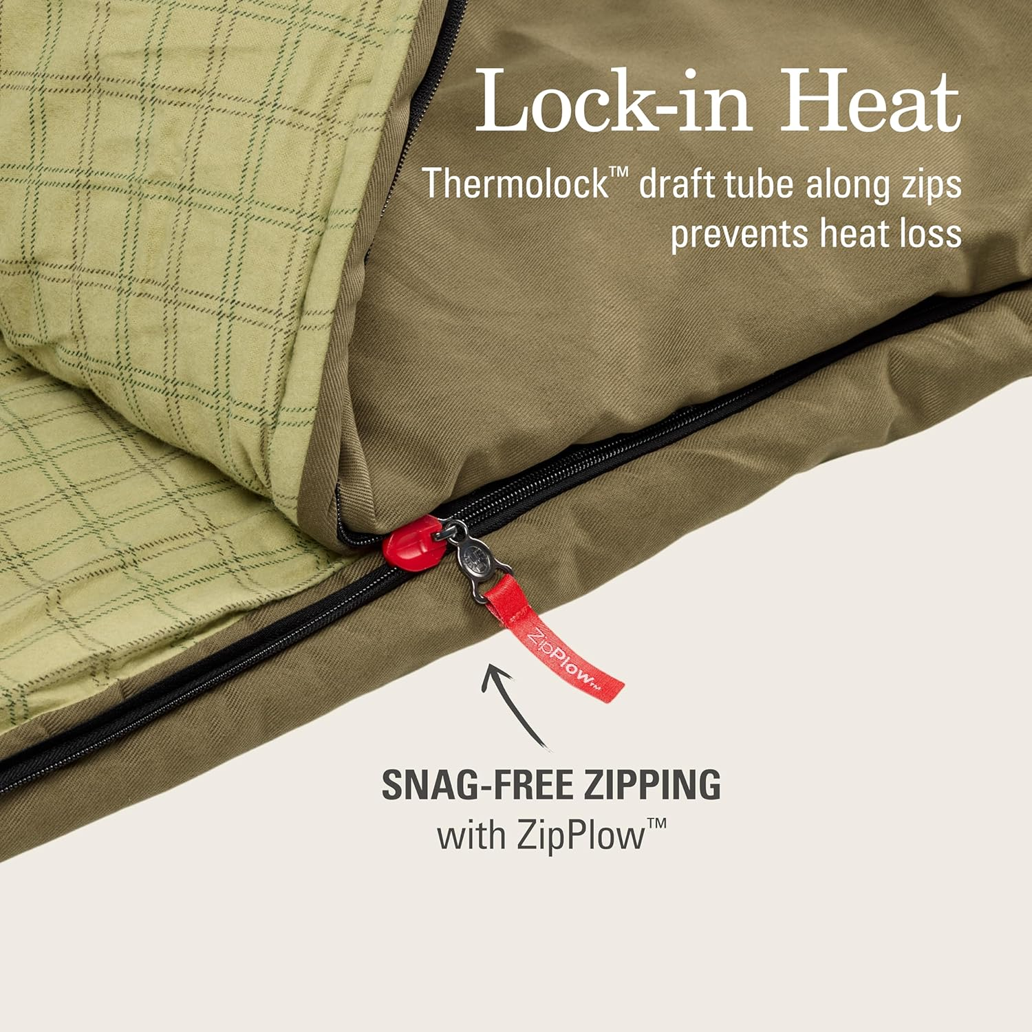 Coleman Big Game -6&deg;C Hooded Sleeping Bag | XL 233X102Cm, Cold Weather, Polyester Fill with Extra Heat Retention, 100% Cotton Lining & Shell, Large Stuff Sack, Full Cover Construction, Easy to Pack