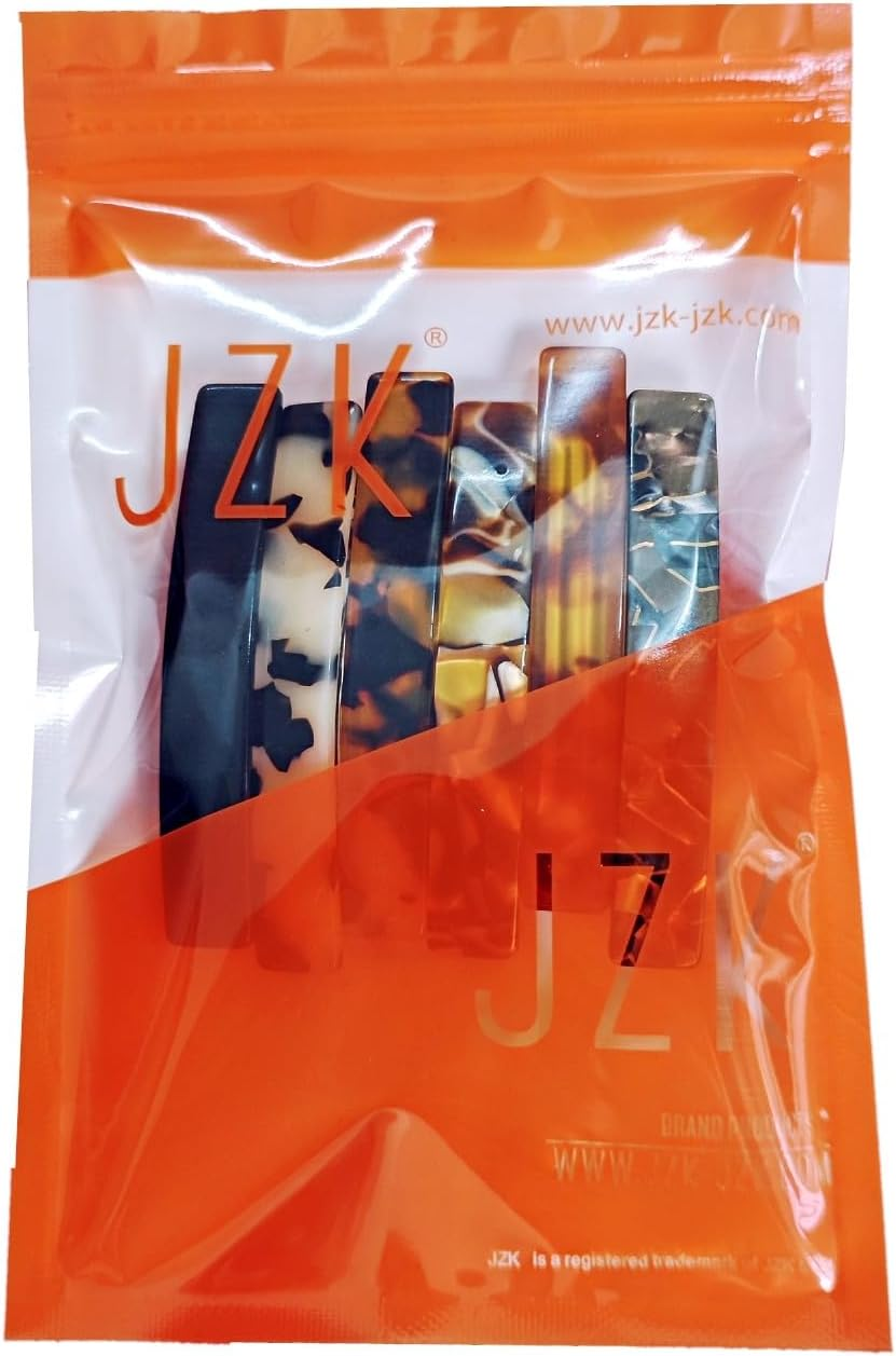 JZK 6X Vintage Women Hair Clips for Thin Hair, Tortoise Color 7Cm French Barrettes Hair Clips for Fine Hair, Small Hair Slides for Girls, Hair Accessories, Hairclips image number 3