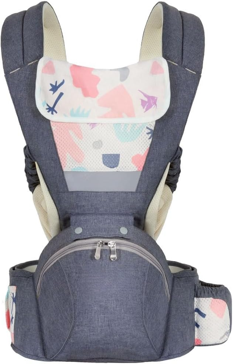 Baby Carrier with Hip Seat,4 Season/All Seasons,Ergonomic, Convertible, Adjustable Baby Holder Carrier 3-In-1 Ergonomic Infant Carrier Soft Baby Holder 3 to 36 Months (Grey) image number 3