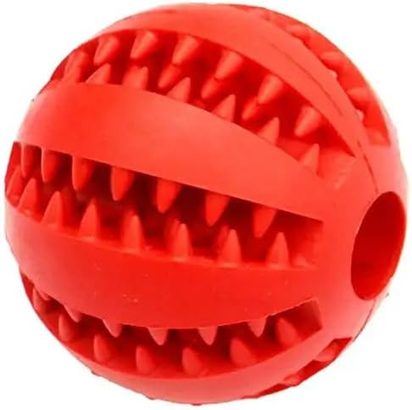 Dog Treat Feeder Chew Ball, Interactive Slow Food Dispenser Toy, Rotating Ball (Orange) - Blue image number 5