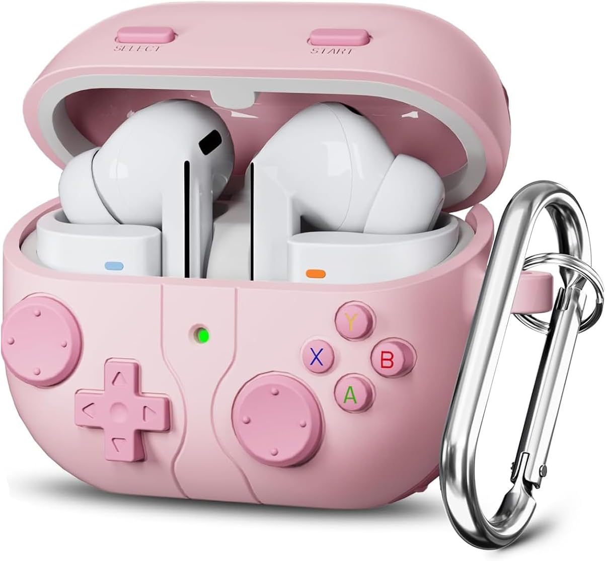 Game Case Compatible with Samsung Galaxy Buds 3 Case & Galaxy Buds 3 Pro Case,With 3D Decompression Button,Soft Silicone Classic Game Player Design Case Cover Green