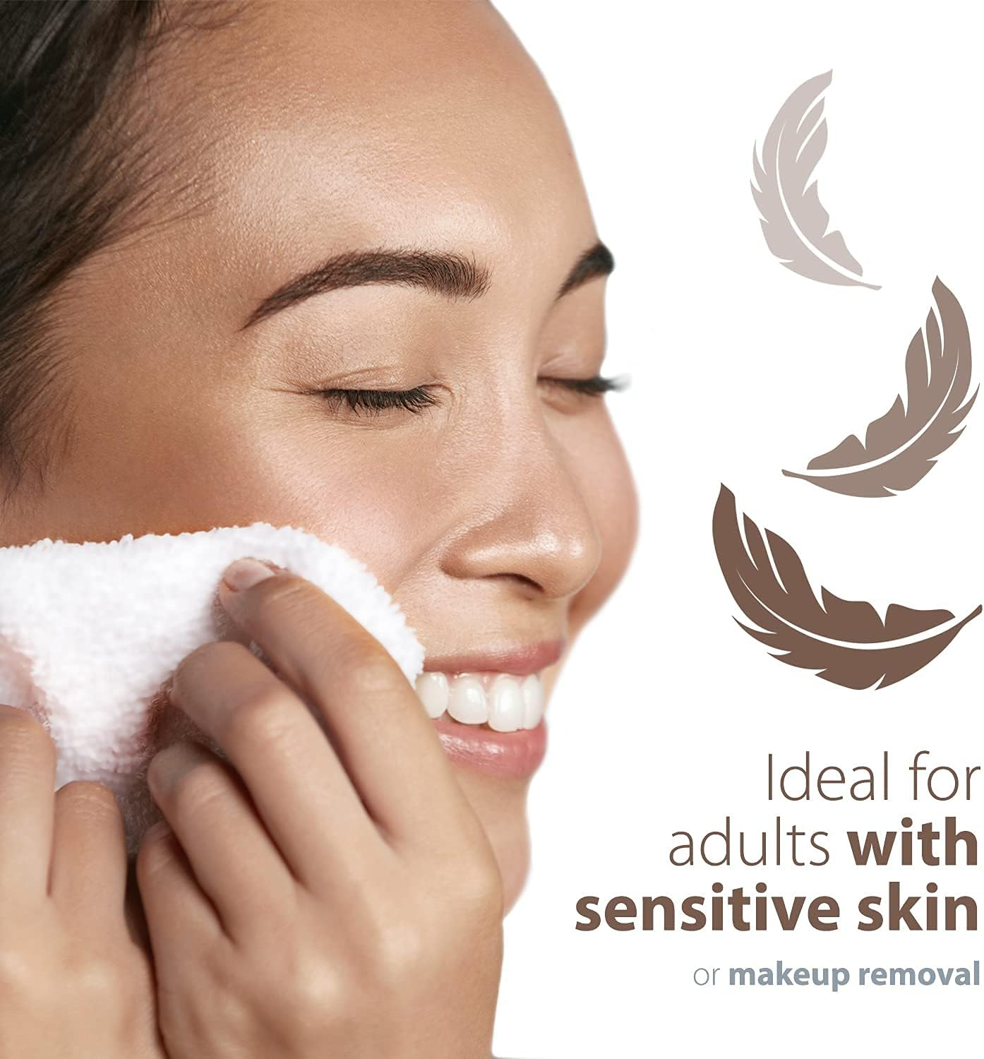 Premium Baby Washcloths for Sensitive Skin - Extra Soft and Absorbent Bamboo Face Cloths and Newborn Bath Face Towel - Perfect as Baby Gifts image number 2