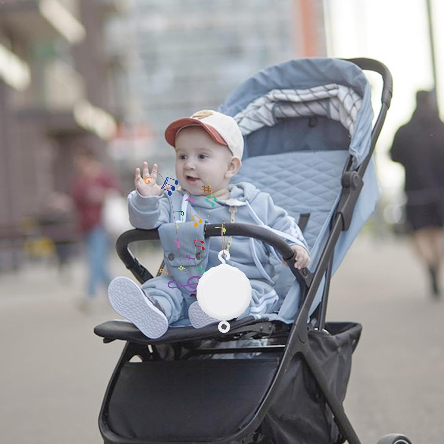 Kid Mobile Music Box Rotating | 3 Modes Portable Kid Sound Machine | 24 Piano Lullabies Auto Kid Music Box, Volume Control Musical Mobile Rotary Music Box for Girls, Boys In image number 2