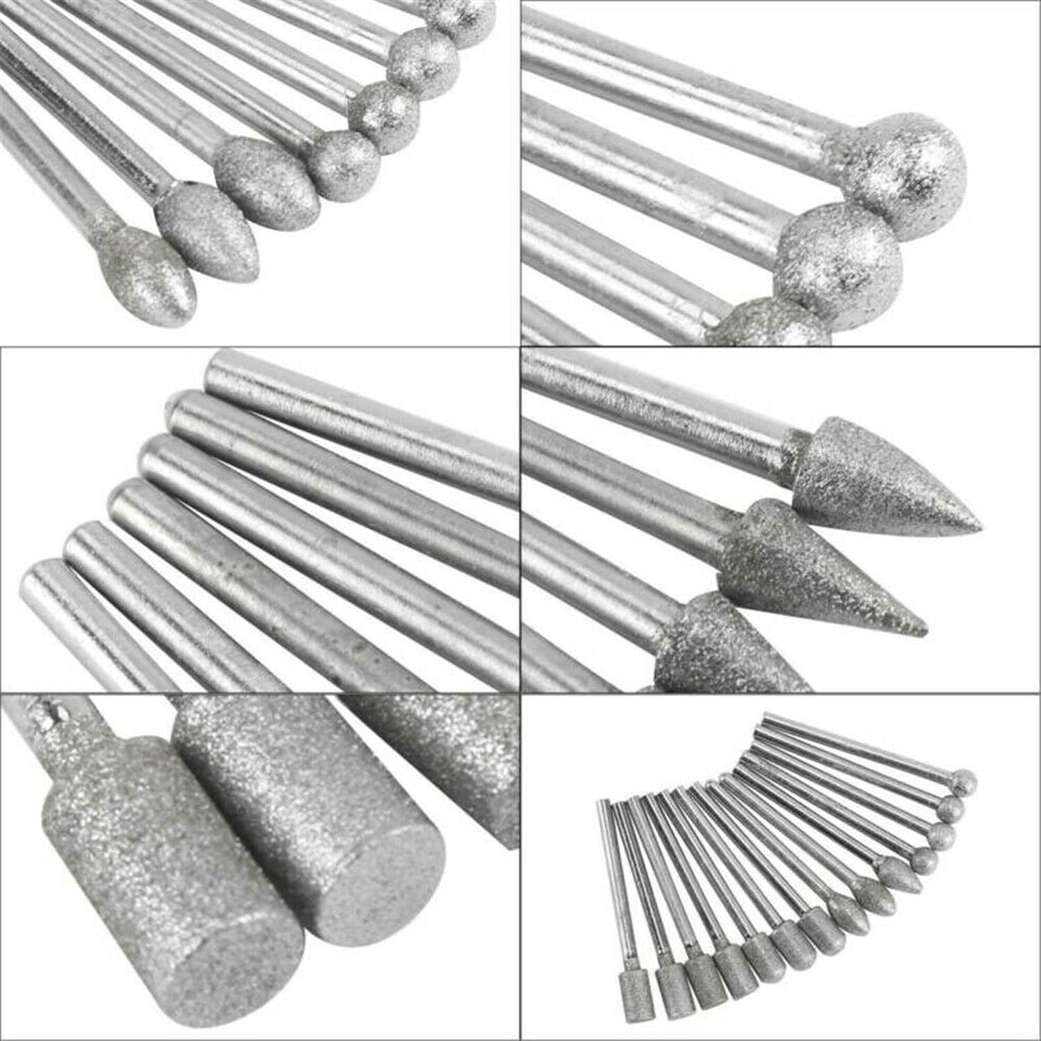 Solid Carbide Burrs for Rotary Tool 3Mm Drill Die Grinder Carving Bit [20PCS] image number 1