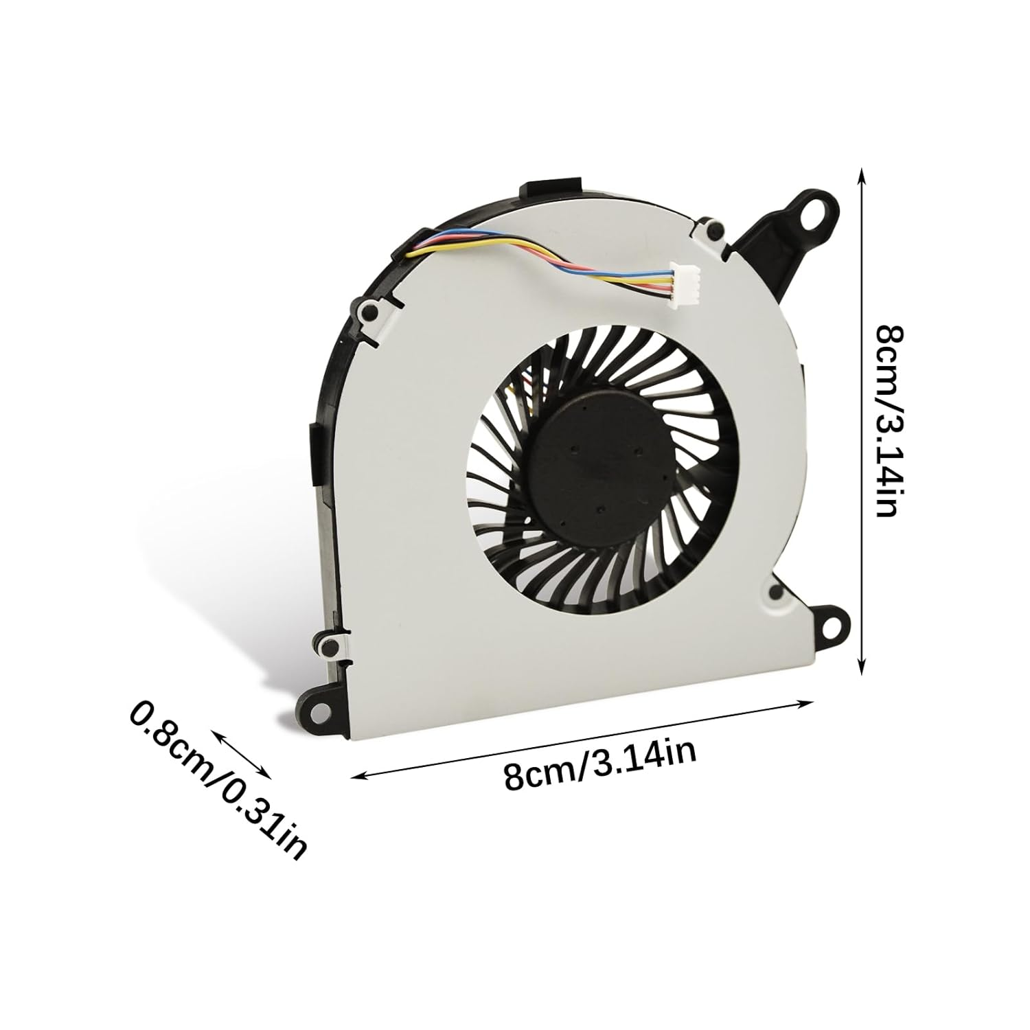 Replacement CPU Cooling Fan, 4 Pin Replacement Computer CPU Cooling Fan for Nuc8I7Beh Nuc8I3Beh Nuc8I5Beh Nuc8I5Bek image number 3