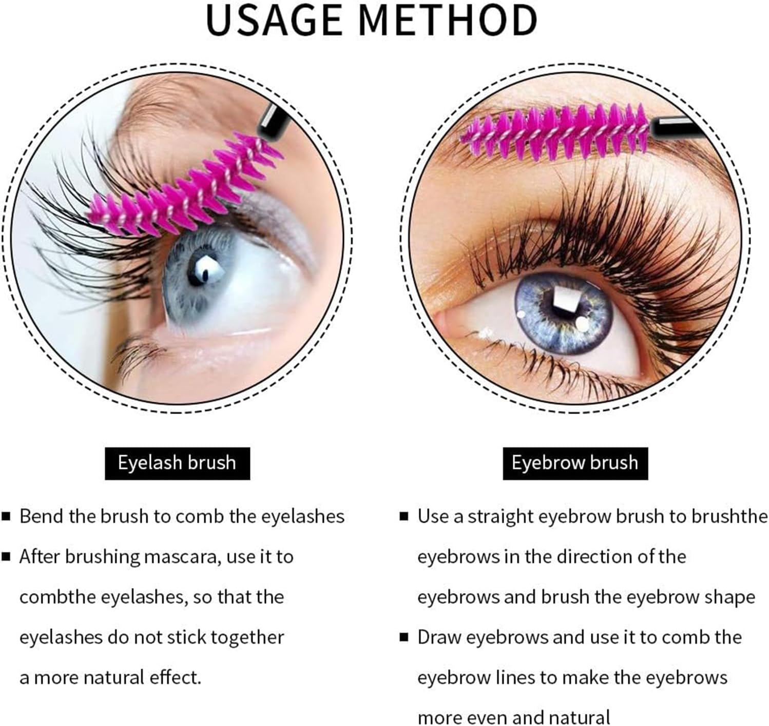 Mascara Wands Eyelash Brushes, 500 Pcs Multicolor Disposable Mascara Wands Eyelash Brush, Disposable Eyelash Mascara Brushes Wands, Eyebrow Brush Applicator Makeup Brush Tool (Crystal) image number 5