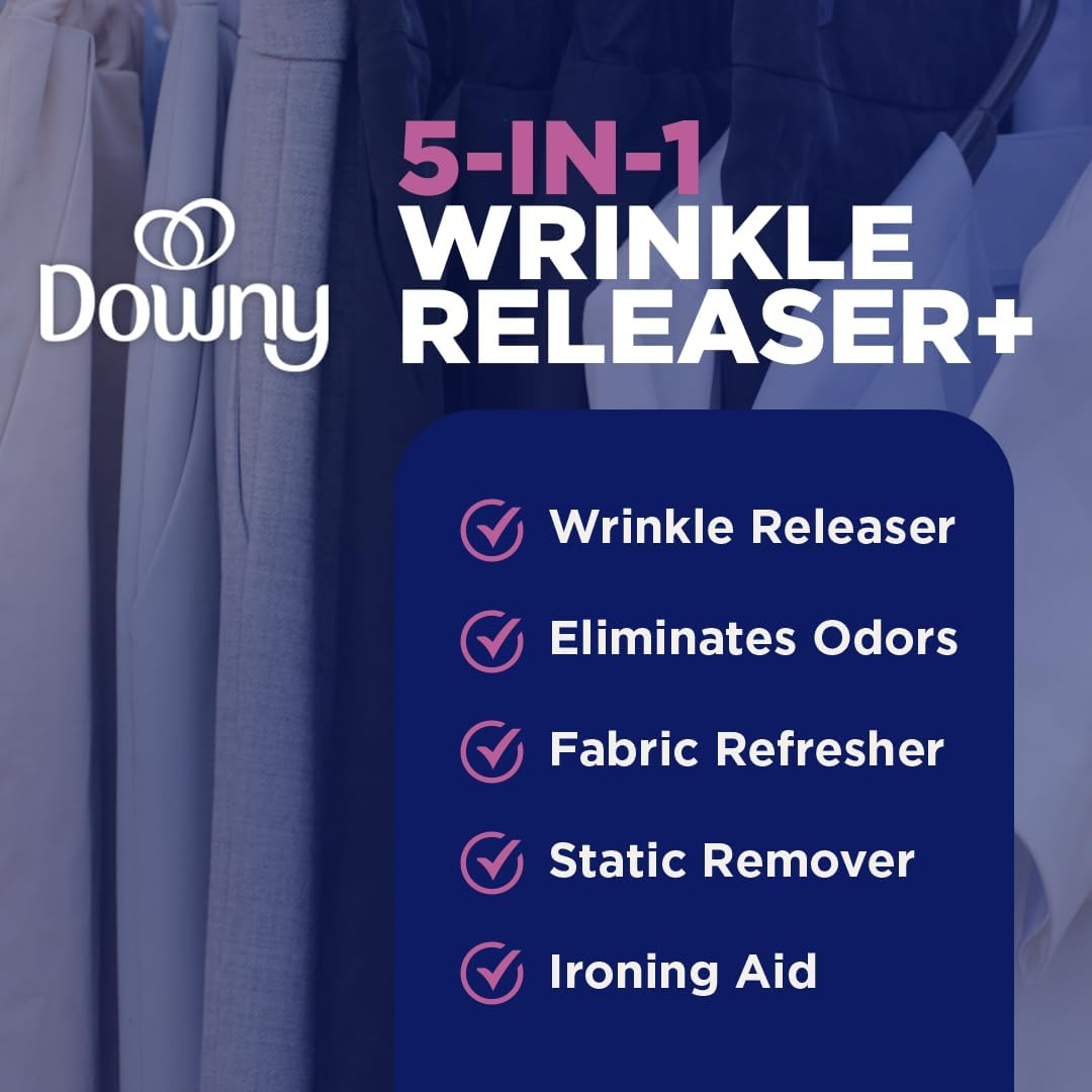 Downy Wrinkleguard Wrinkle Releaser Fabric Spray, Fresh, 2 Count, 9.7 Fl Oz Each