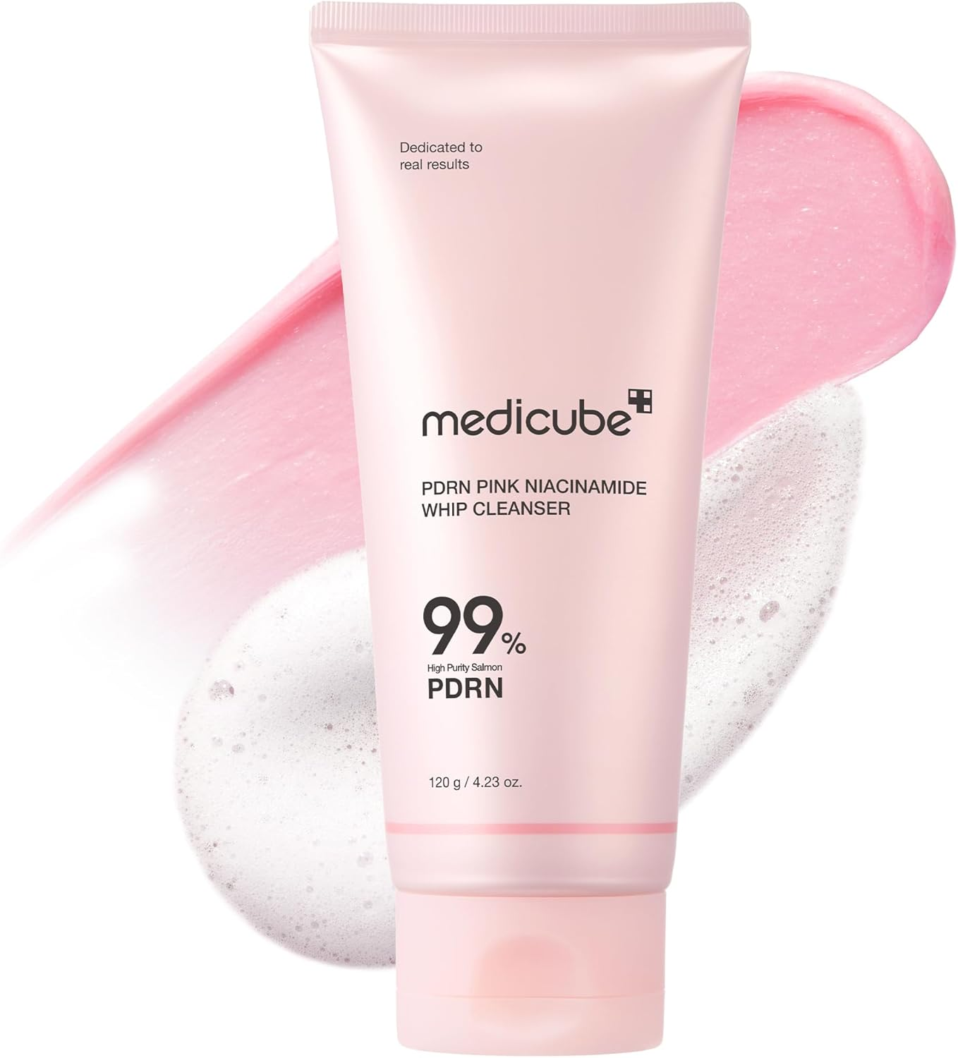 Medicube PDRN Pink Niacinamide Marshmallow Whip Cleanser 120G | Hydrating Face Wash for Pores & Uneven Skin Tone | Gentle Daily Foam Cleanser | Korean Skincare. image number 2