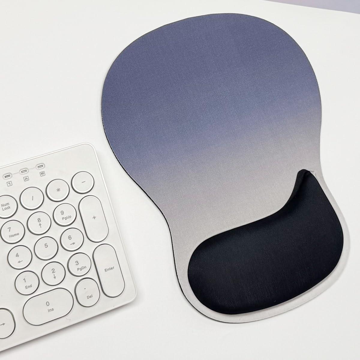 Ergonomic Mouse Pad with Gel Wrist Rest, Comfortable Mousepad with Smooth Wrist Support Surface and Non-Slip PU Base for Pain Relief, Computer, Laptop, Office & Home, 10 X 7.5In (Black)