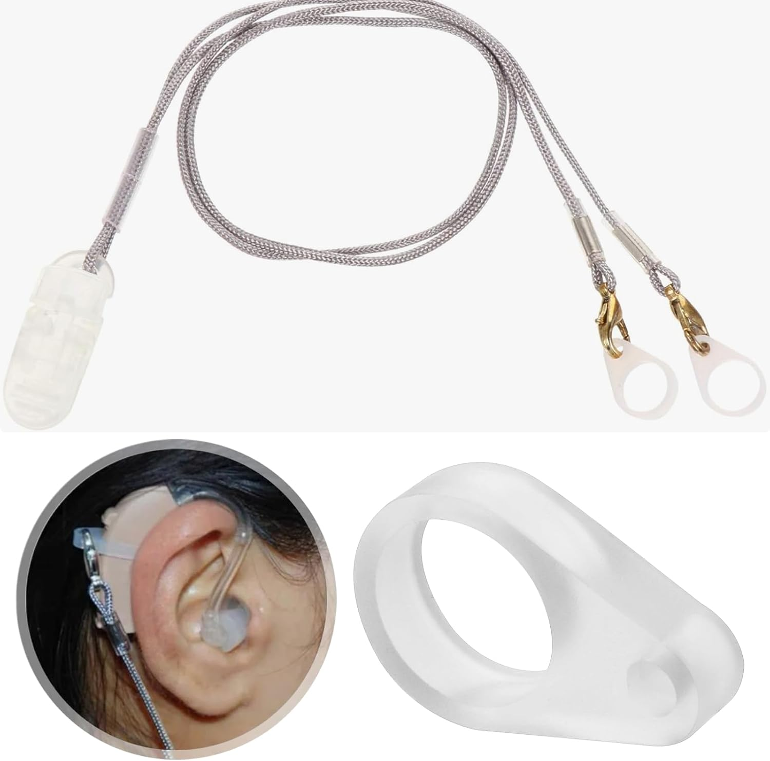10Pcs 9Mm Loops Hearing Aid Clip Silicone Clip Compatible with DTS Hearing Aids image number 5