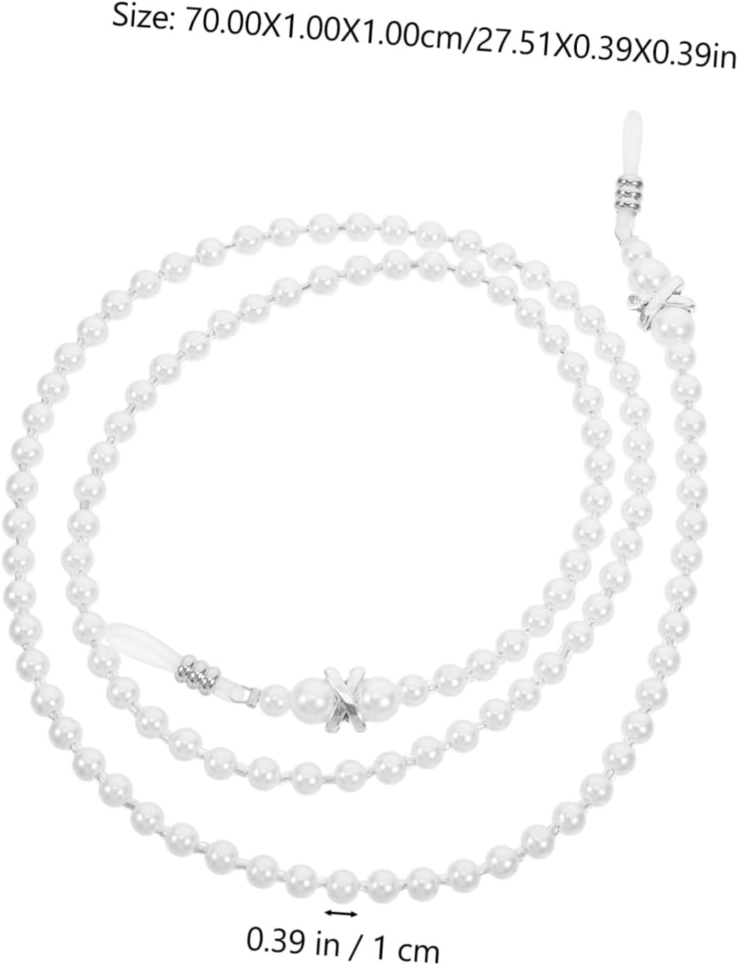 LRXIYODE Pearl Beaded Eyeglass Chain Anti-Slip Strap for Women Sunglasses and Mask Holder Fashion Necklace Eyewear Accessory Anti-Falling Lanyard image number 3