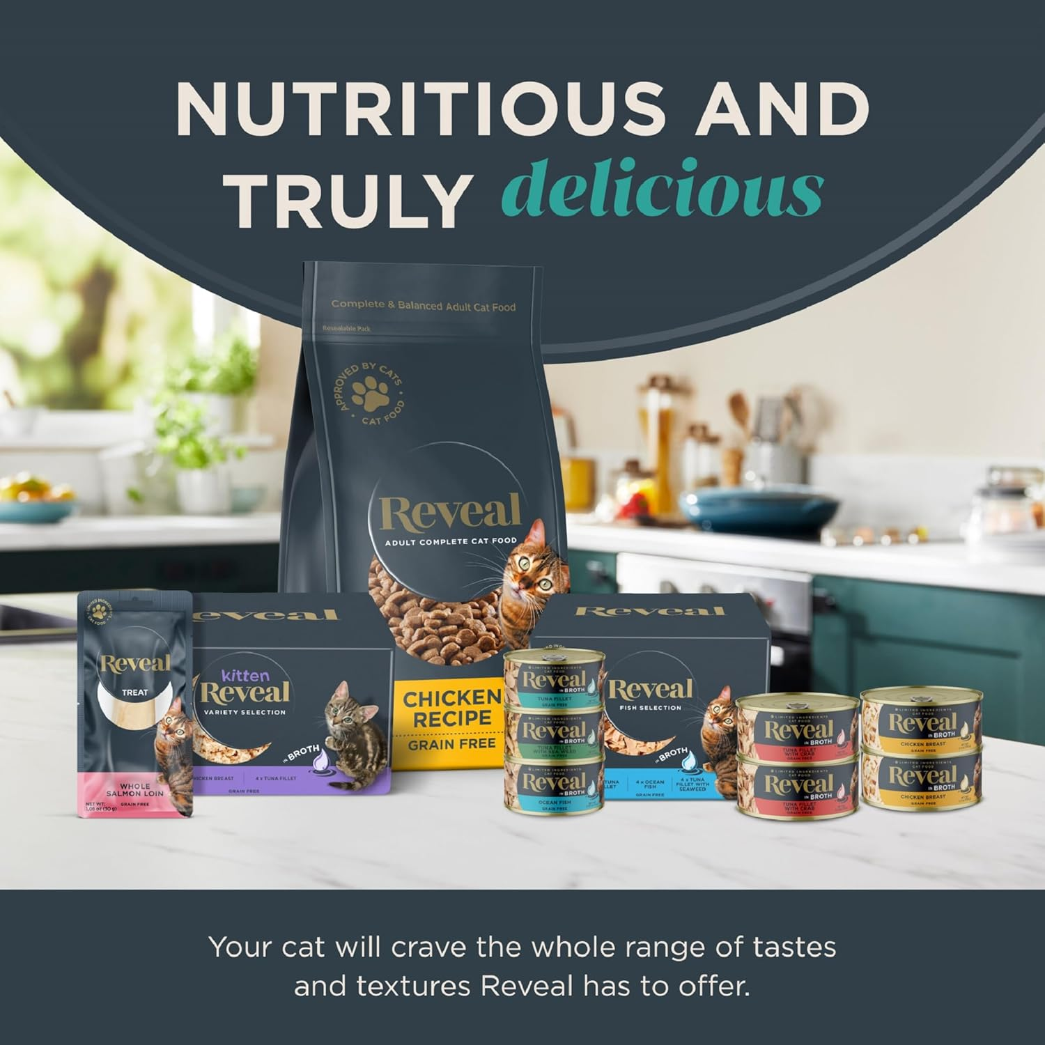 Reveal Tuna with Shrimp in Broth 24X70G Tin image number 3