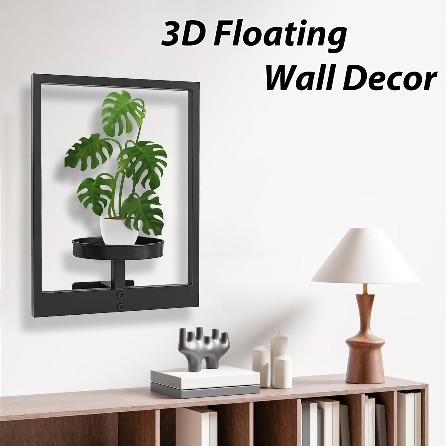 Wall Planters Indoor, Hanging Wall Planters for Indoor Plant Holder & Dried Flowers, 3 Pack Indoor Wall Decor Hanger Window Plant Shelves for Living Room Outdoor Entryway Decor image number 5