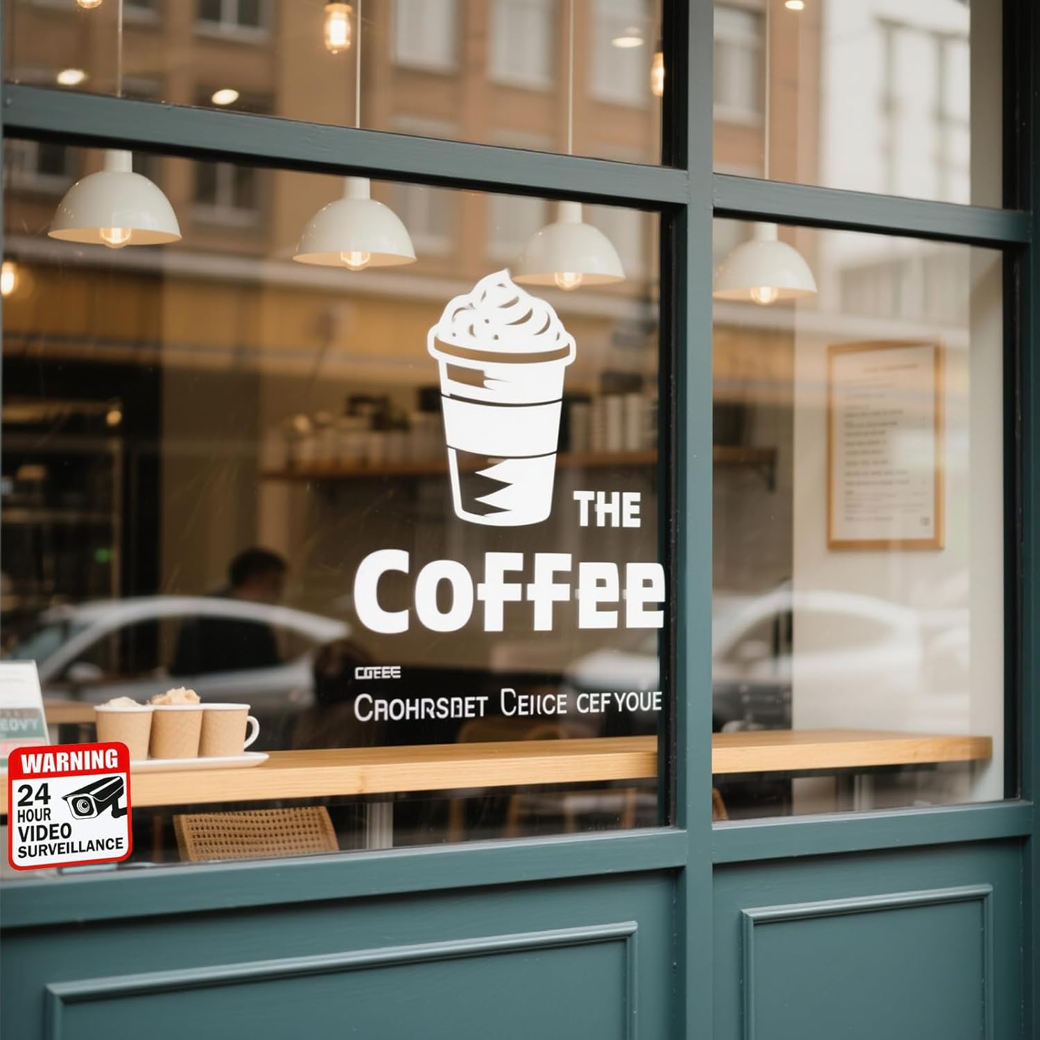 10Pcs Self-Adhesive Warning Sticker, CCTV Logo Sticker, 24-Hour Video Surveillance No-Entry Warning Sign, Video Surveillance Sign for Home Safety image number 6