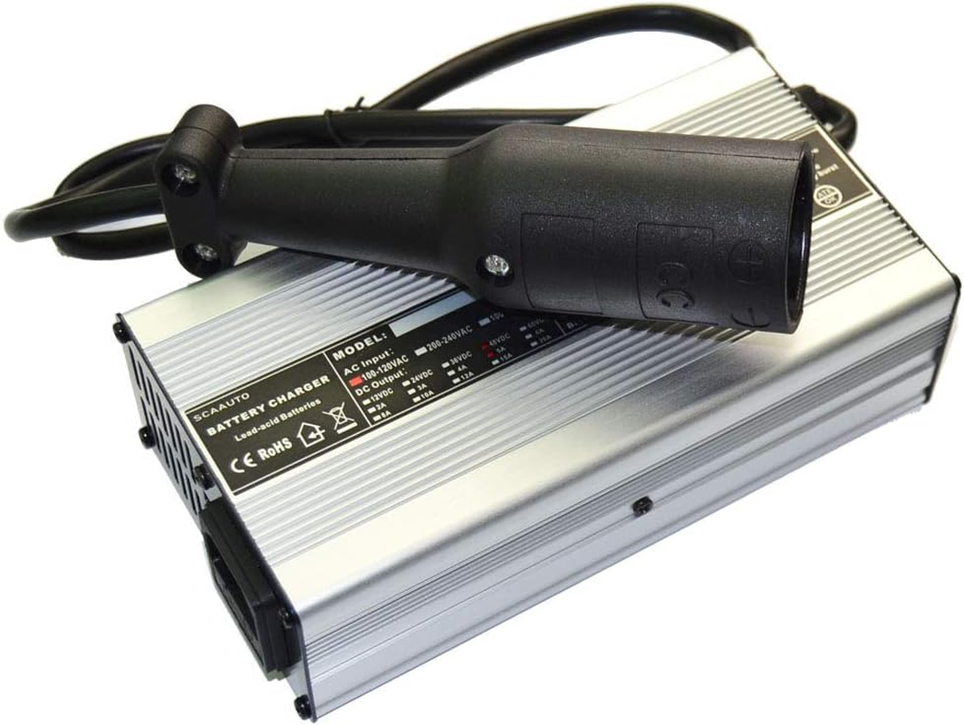 Gscchyc Golf Cart Charger 48 Volt Trojan Battery Chargers 48 Volt Charger Accessories with 3 Pin 5Mm round Plug Handle for Club Car DS Precedent Golf Carts 1995 Up image number 2