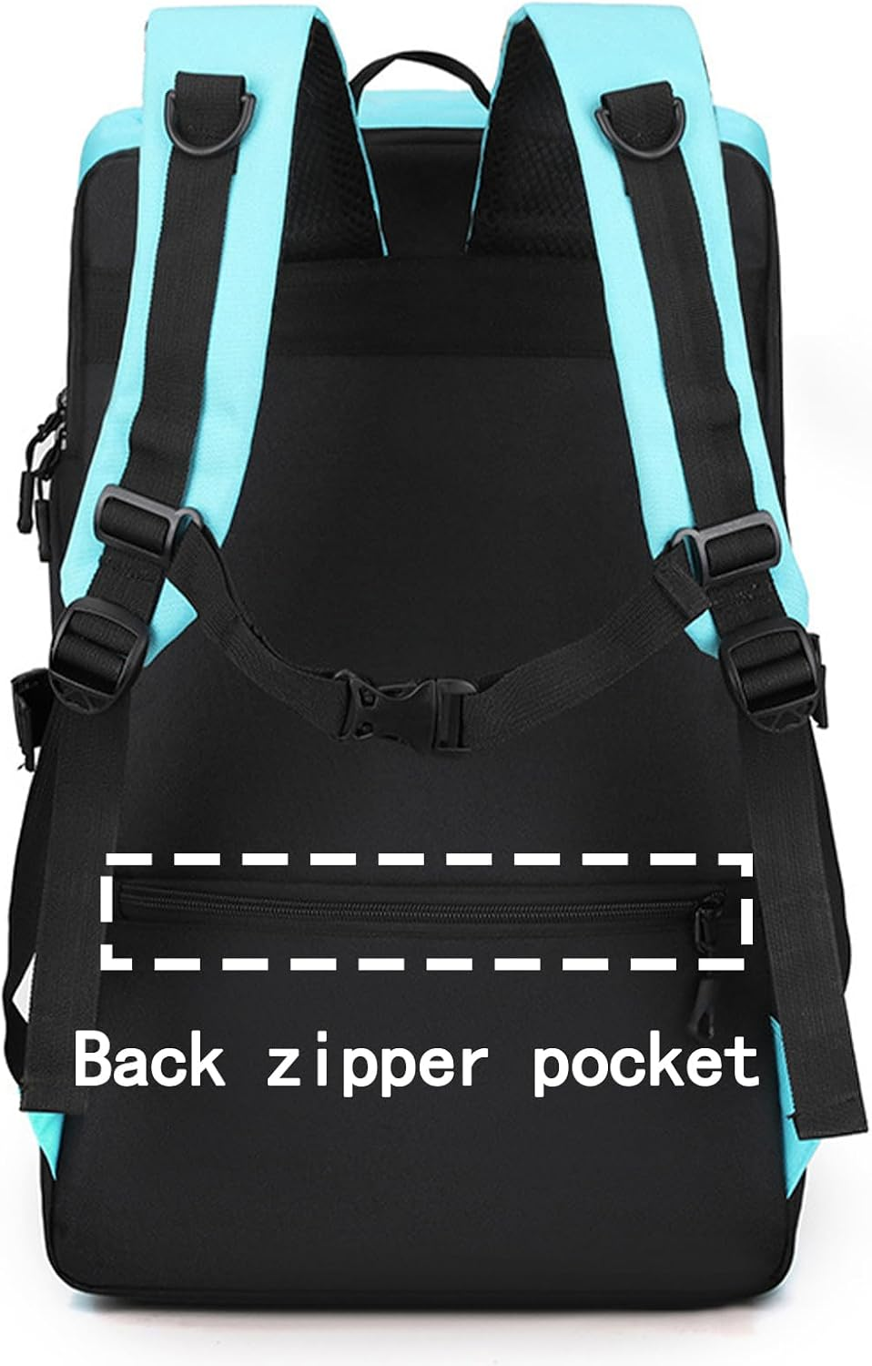 2-In-1 Tennis Bag with Shoe Compartment & Laptop Sleeve - Water Resistant Sports Bag for Men & Women, Large Tennis Racket Bag with Ventilated Pocket, Gym & Travel Backpack - Blue image number 5