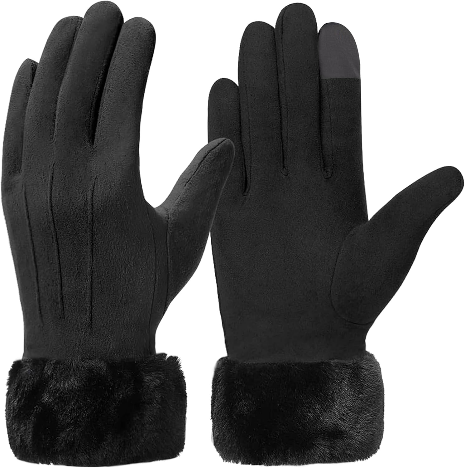 Ottsas Winter Gloves for Women, Touch Screen Cold Weather Thermal Warm Windproof Gloves, Soft Thick Fleece