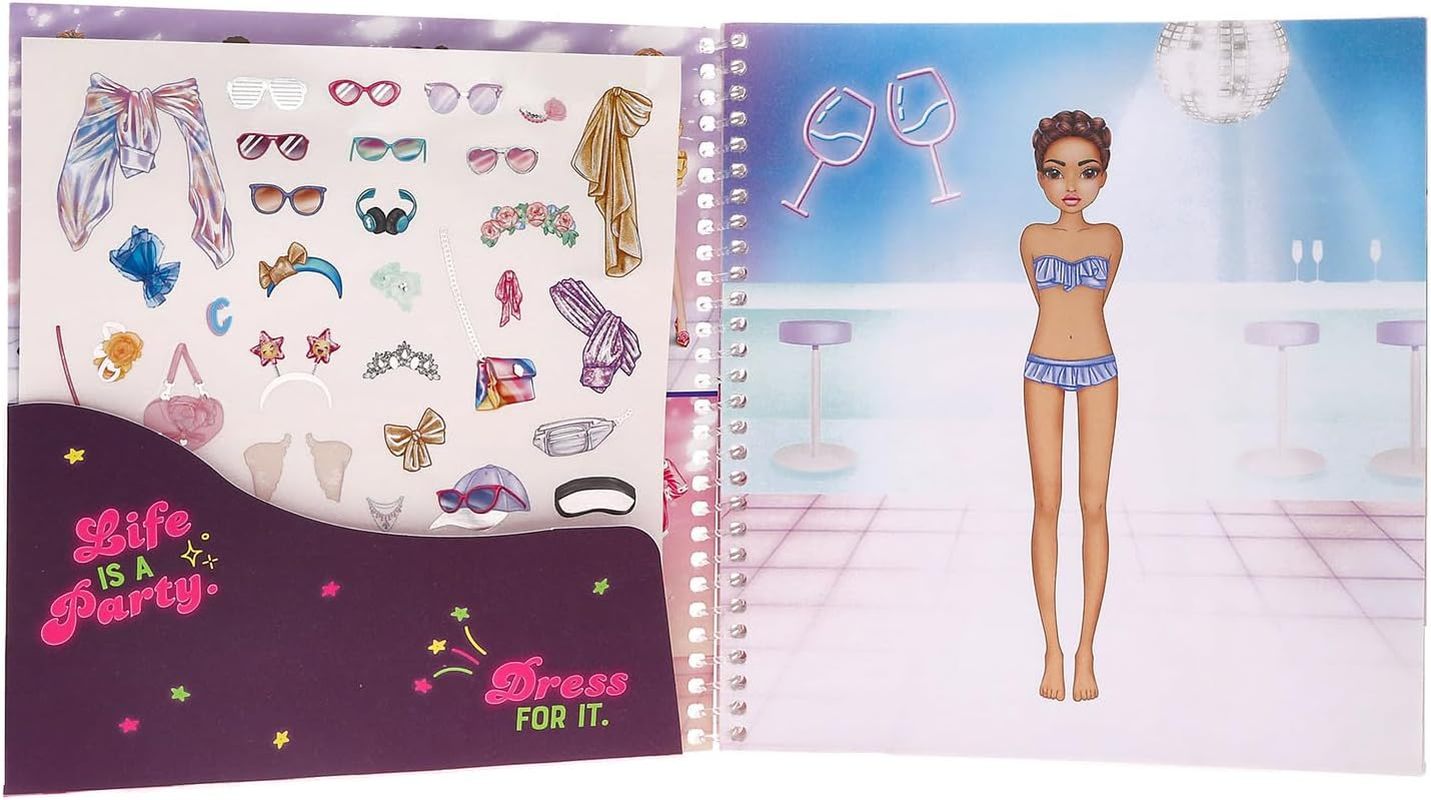 Topmodel 0413438 Dress Me up Party Sticker Book image number 2