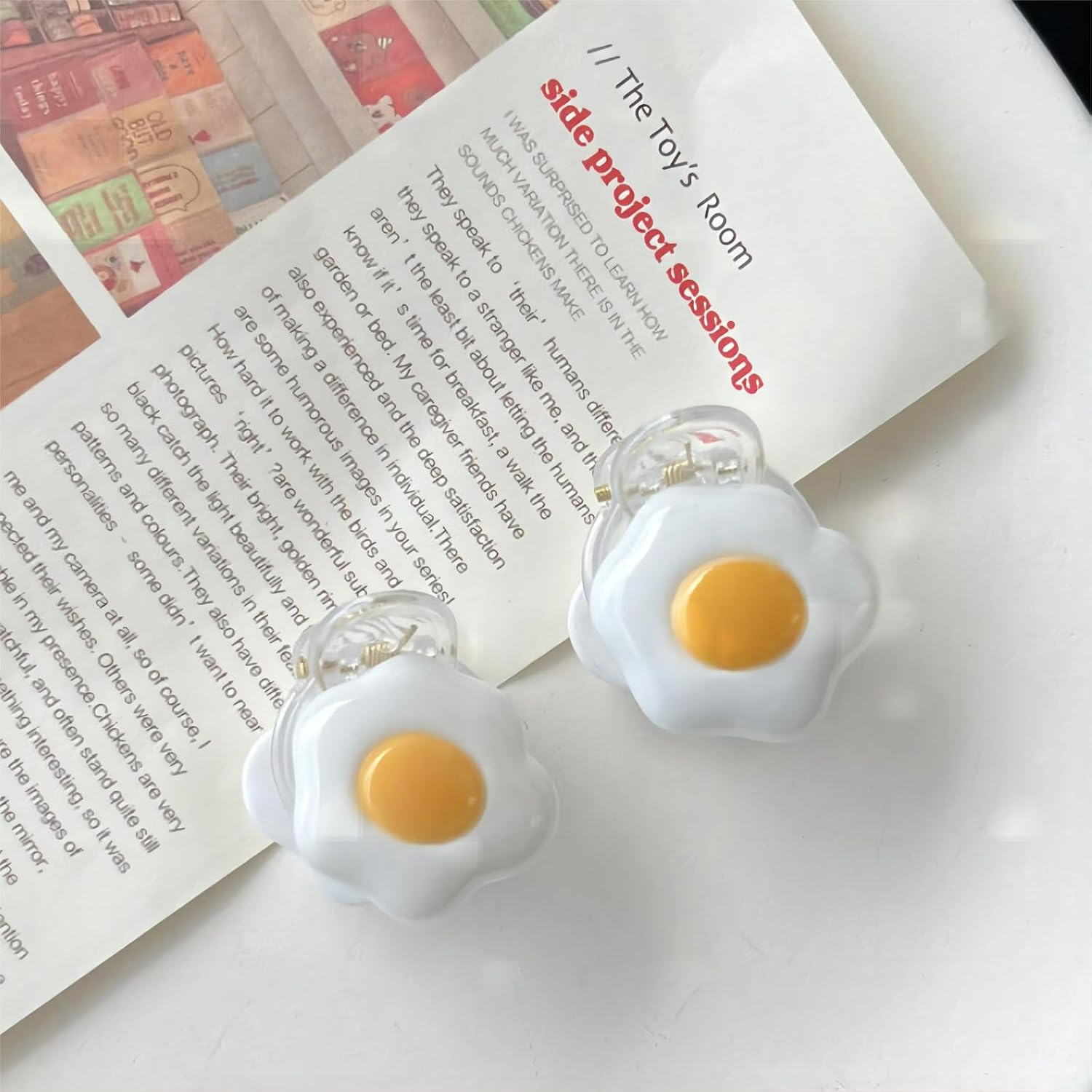 4 Quirky Egg Shaped Hair Clips, Cute Clips, Minimalist Hair Clips, Women'S Headwear Hair Accessories image number 4