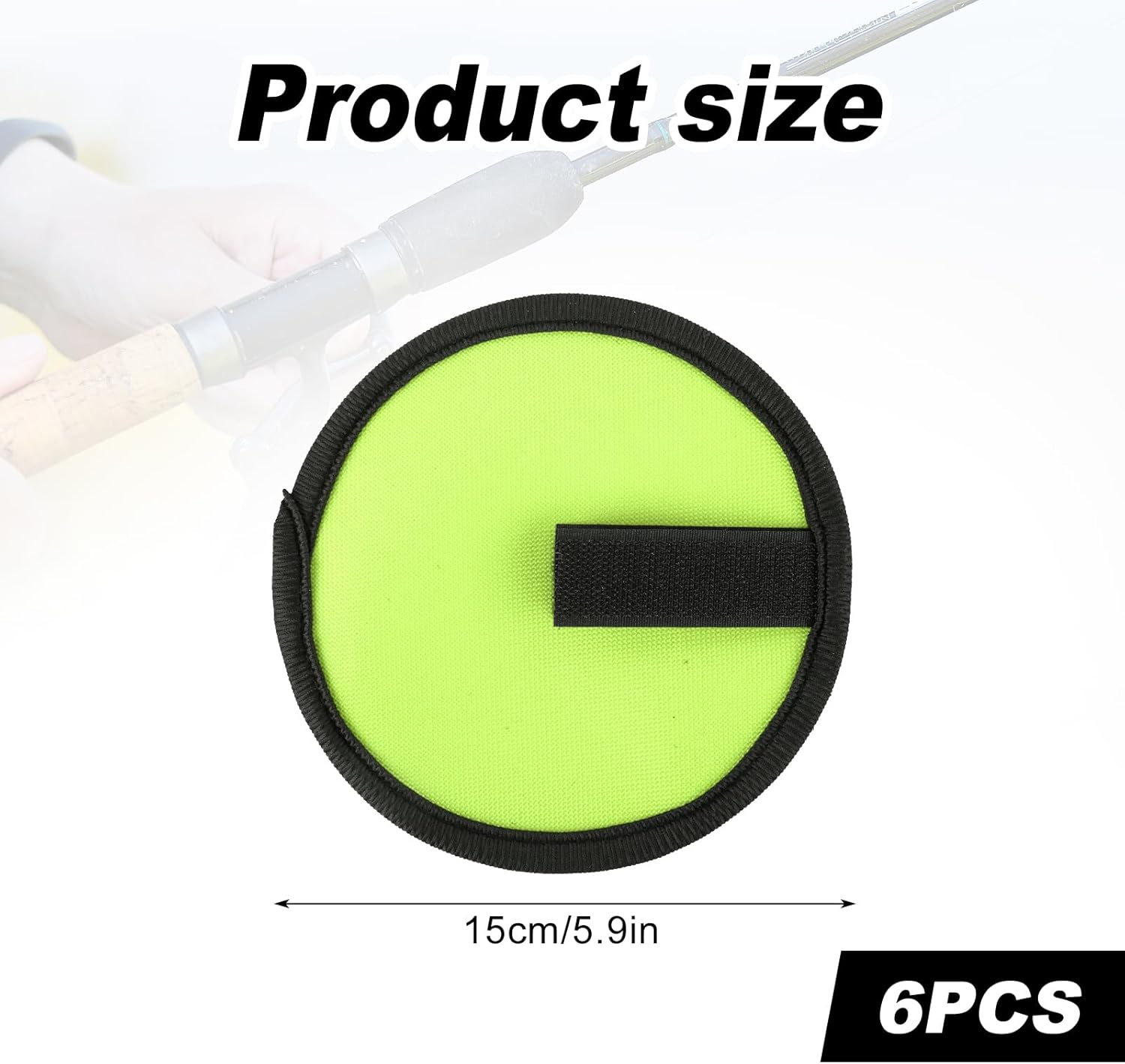 6Pcs Lure Wrap, 5.9 Inch Fishing Lure Covers Bait Gloves Fish Hook Storage Protectors Pole Sleeve Guard to Keep Fishermen Fishing Safe for Fishing Rod (Green) image number 1