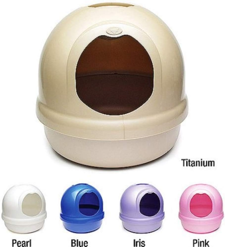Booda Petmate Dome Cat Litter Box for Indoor Cats, Titanium image number 1