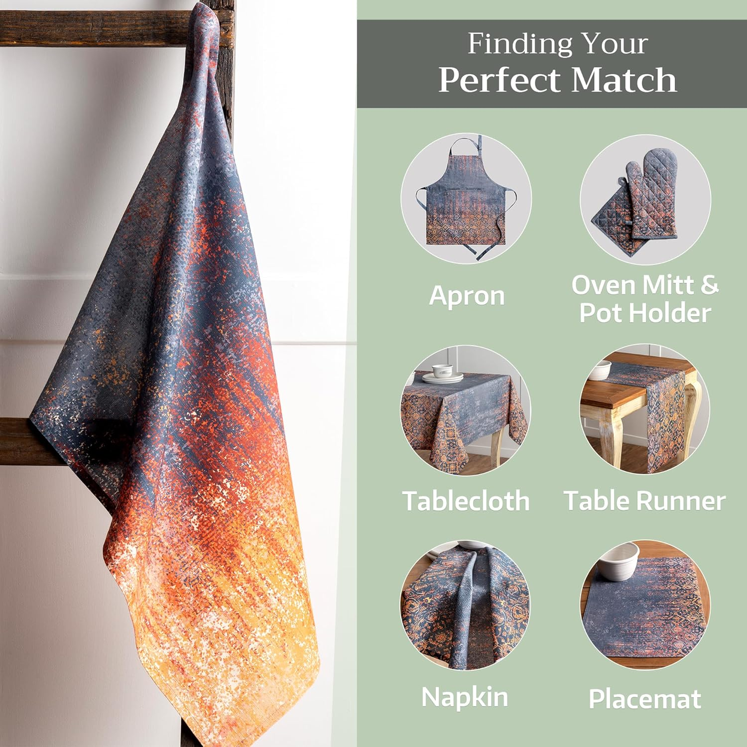 Maison D'Hermine Kitchen Towels Set of 3 100% Cotton 27.50" X 20" Reusable Cloth Tea Dish Towels Absorbent with Hanging Loop for Kitchen, Home, Dining, Cocktail Parties (Imperfection) image number 5