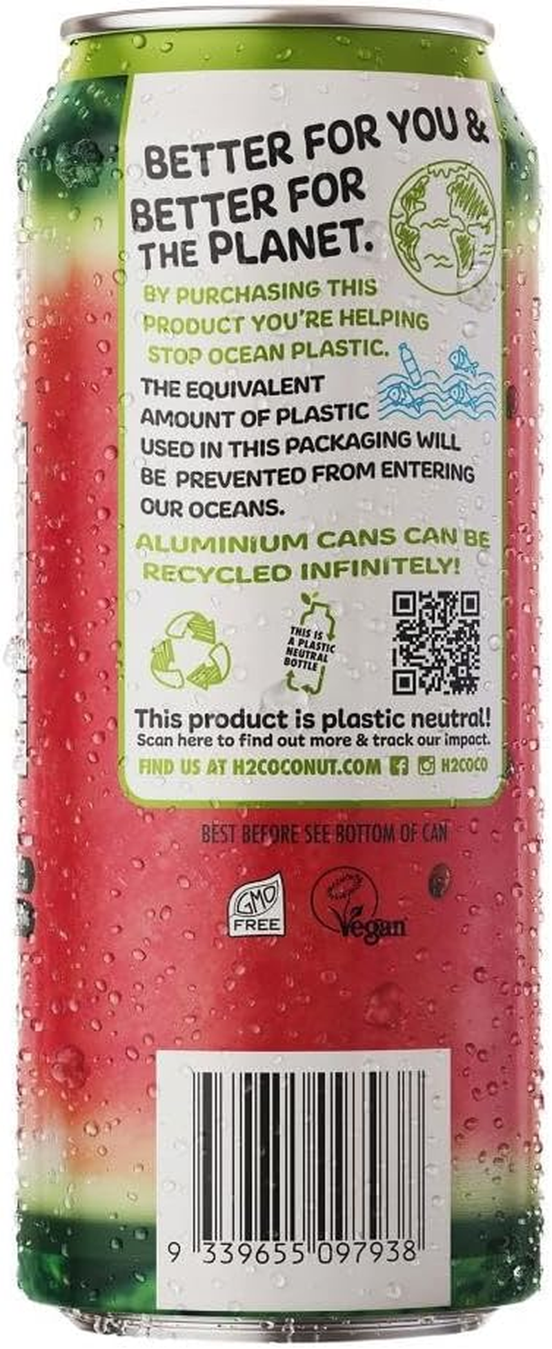 H2 Coco Melon, 12 X 500 Ml, Watermelon Water