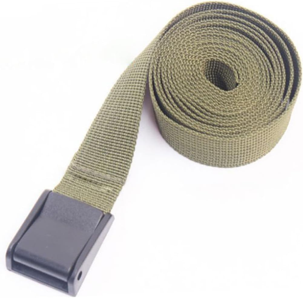 INOOMP 3Pcs Military Green Tie down Straps 25Mm X 2.1M Cargo Lashing Straps for Luggage Fastening Belt with Quick Release Buckle Heavy Duty for Camping and Outdoor Gear image number 2