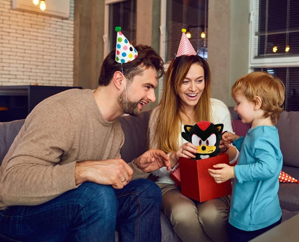 For Sonic 11.8" Plush Toys, for Knuckles Shadow Tails Plush Doll Toys Gifts for Boys and Girls Cartoon Character Plush Children (Shadow) image number 3