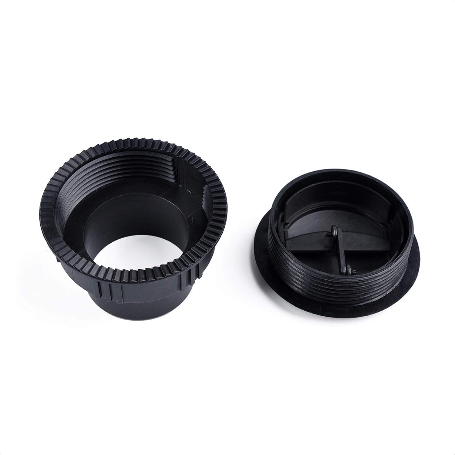 ALEOED 2 Pieces Dashboard Air Conditioning Deflector Outlet Vent Exhaust Grille Side Roof round Air Ventilation Outlet Black for Car RV ATV A/C 60Mm/2.3In