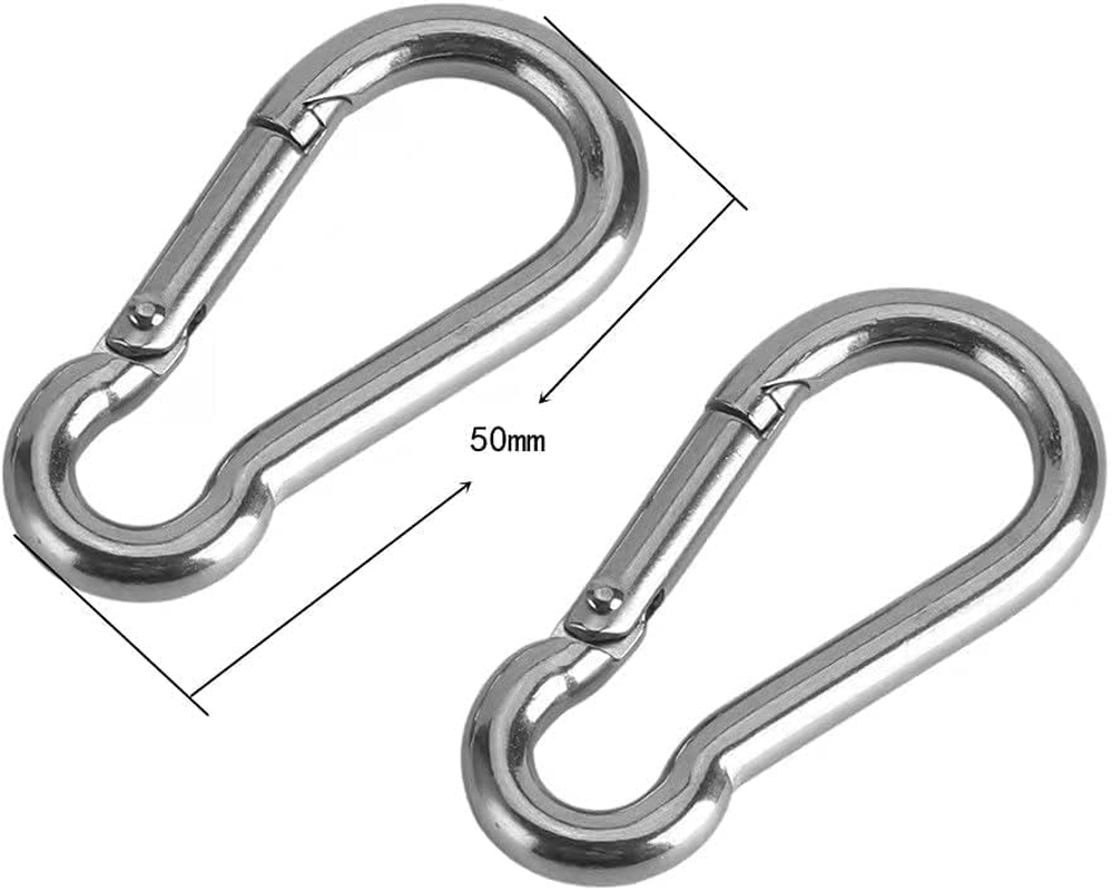 32 Pieces Stainless Steel Ceiling Hooks with Screws and Carabiners U-Shaped Wall Ceiling Mount Staple Hook,For Hammock Mosquito Net and Plant Basket. image number 5