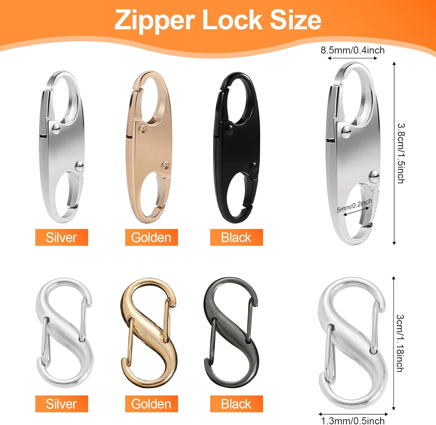 COZY CORE 21-Piece Zipper Clips anti Theft Deterrents &ndash; Secure Luggage, Clothing, Backpacks, Boots, Purses &ndash; Perfect for Travel and Outdoor Sports image number 4