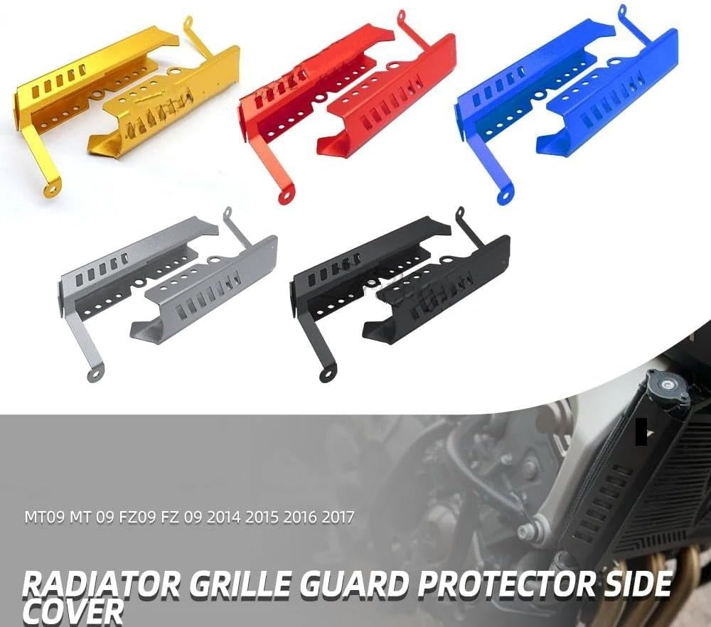 VEAEKNCFCB for Y&Amaha for MT09 FZ09 2014-2017 Motorcycle Accessories Radiator Grille Side Cover Protector Guard Parts Motorcycle Radiator Guard Engine(Black) image number 2