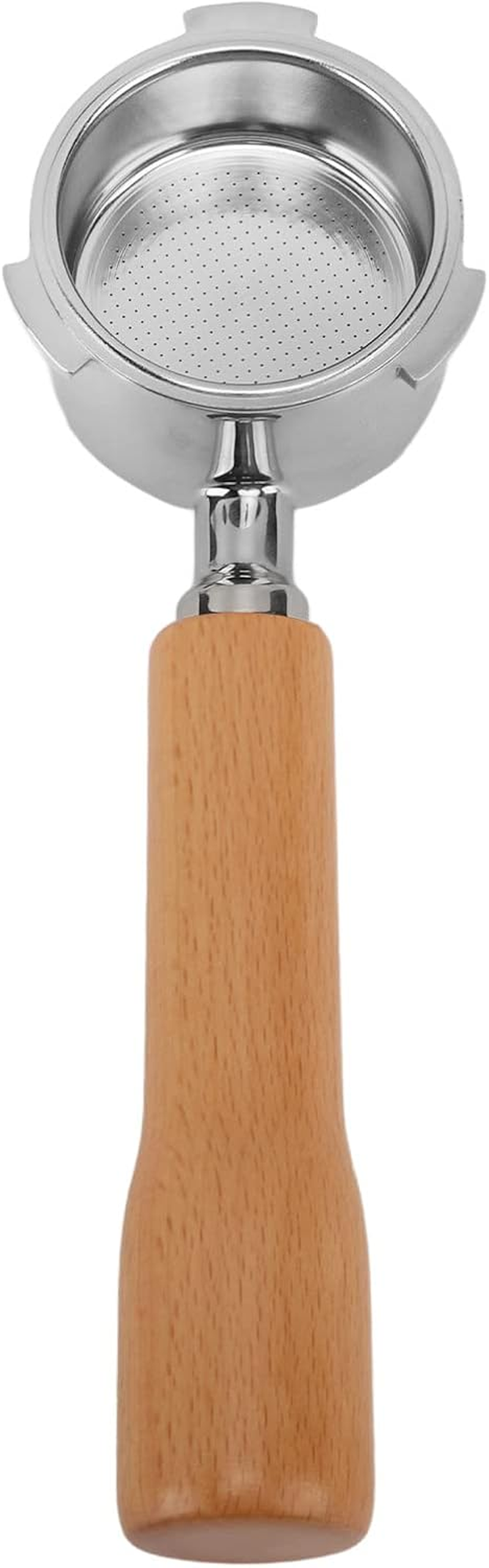 51Mm Espresso Portafilter, Bottomless Portafilter Filter Basket Coffee with Stainless Steel and Walnut Handle, Solid Wood Handle, Easy to Use, Unique (C1 Beech) - F Jacoranda image number 3