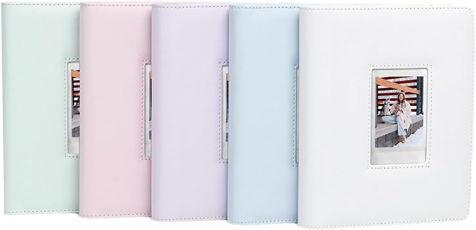 LAYOMI 288 Pockets Photo Album for Fujifilm Instax Mini 11 12 40 90 Evo Liplay Instant Camera, Photo Album for Polaroid Kodak HP Zink 2X3" Photo (White) image number 2