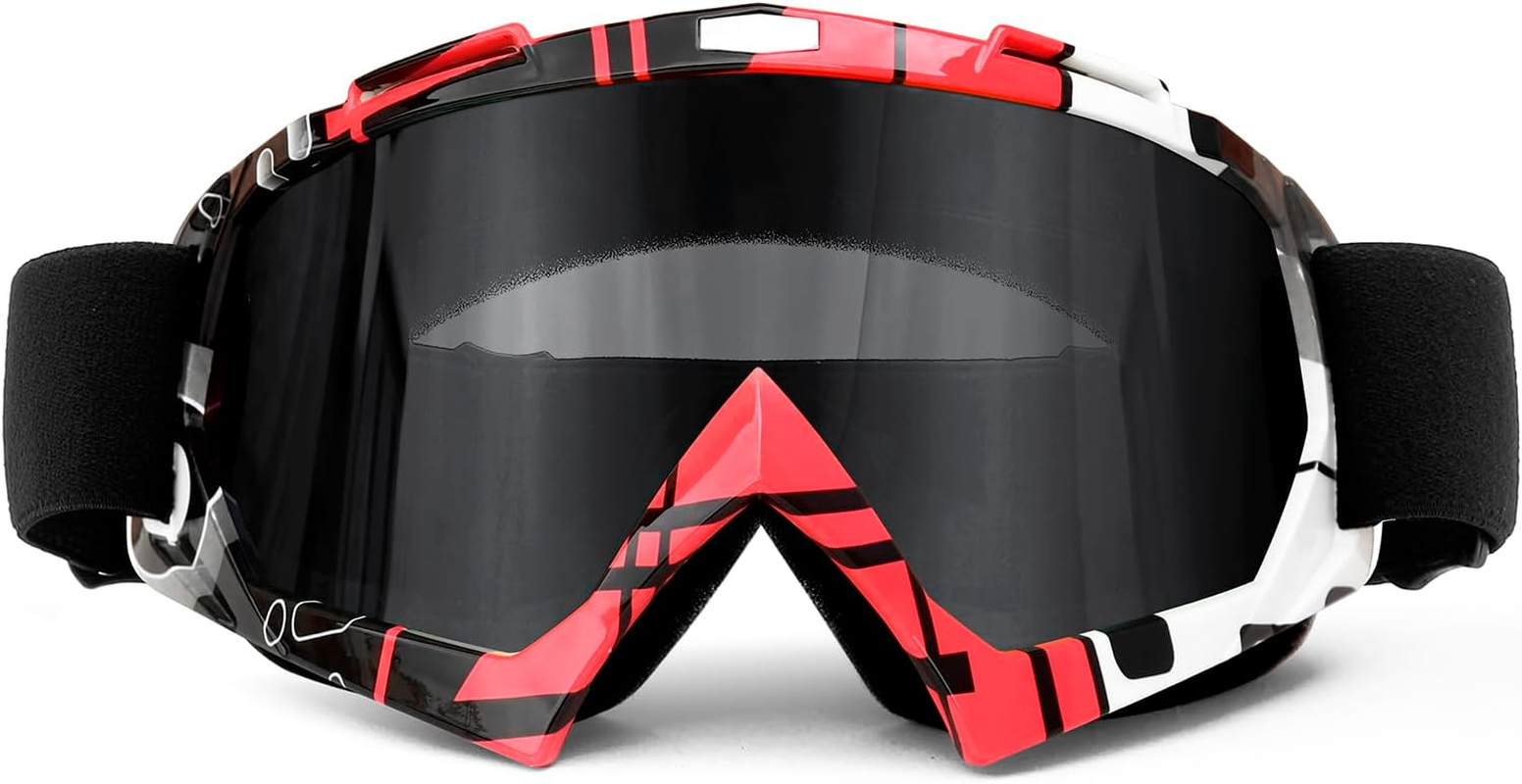 FMY Motorcycle Motocross Goggles for Men Women Youth,Anti-Scratch Dustproof UV400 ATV Dirt Bike Goggles