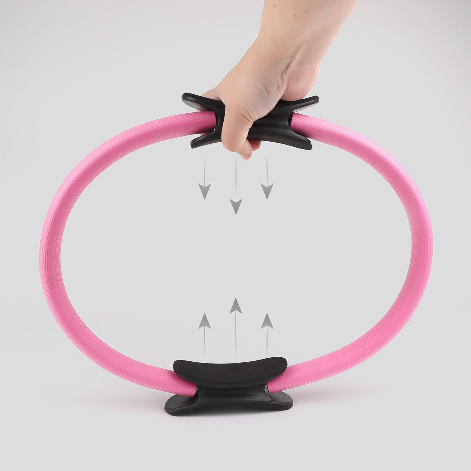 Phoenix Fitness Pilates Ring - Double Handle Exercise Circle Fitness Magic Circle Resistance Ring Dual Grip for Yoga Core Training - 15 Inch - Blue image number 4