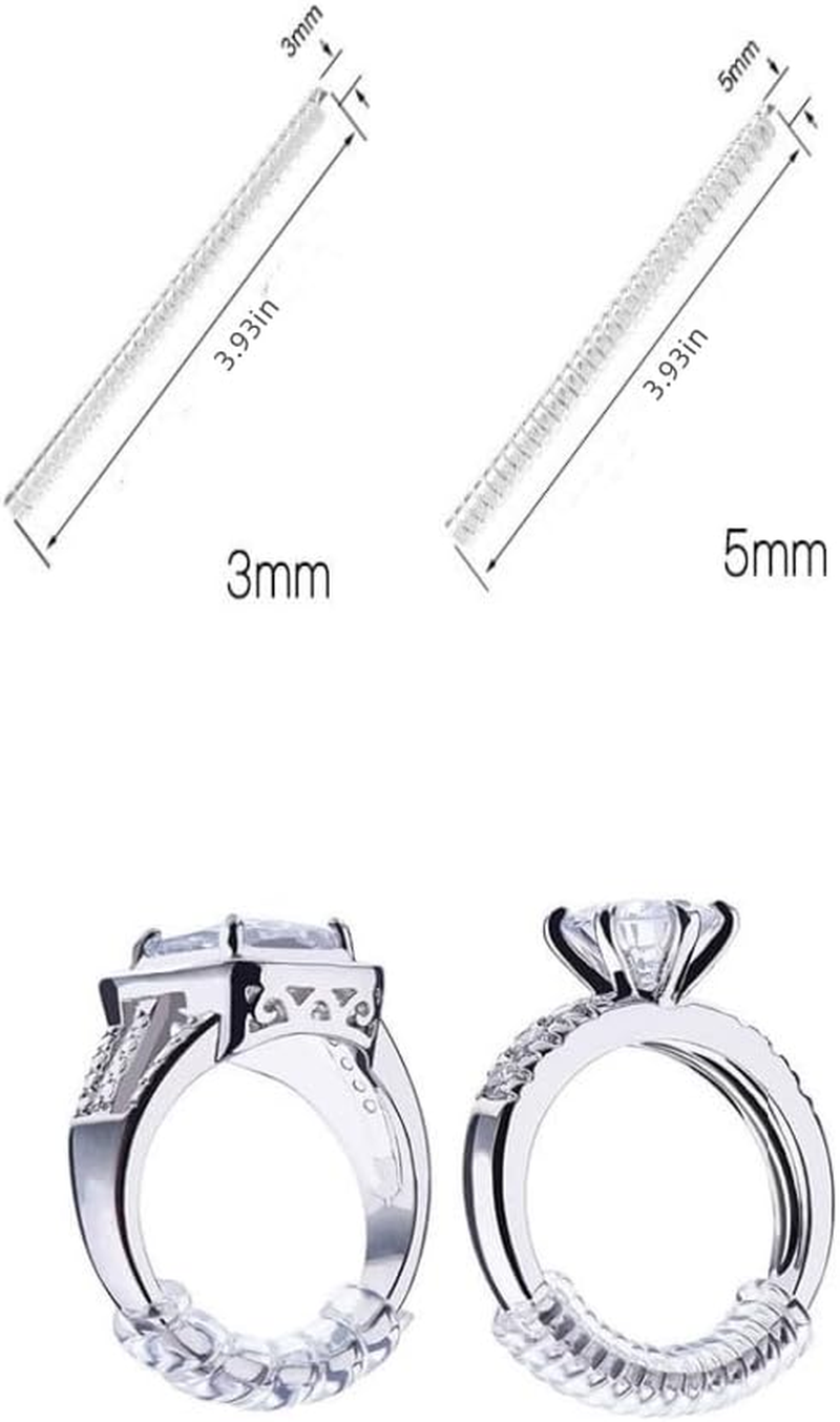 DACUAN 12 Pcs Ring Size Adjuster, Transparent Spring Ring Sizer Guards for Most Rings image number 2