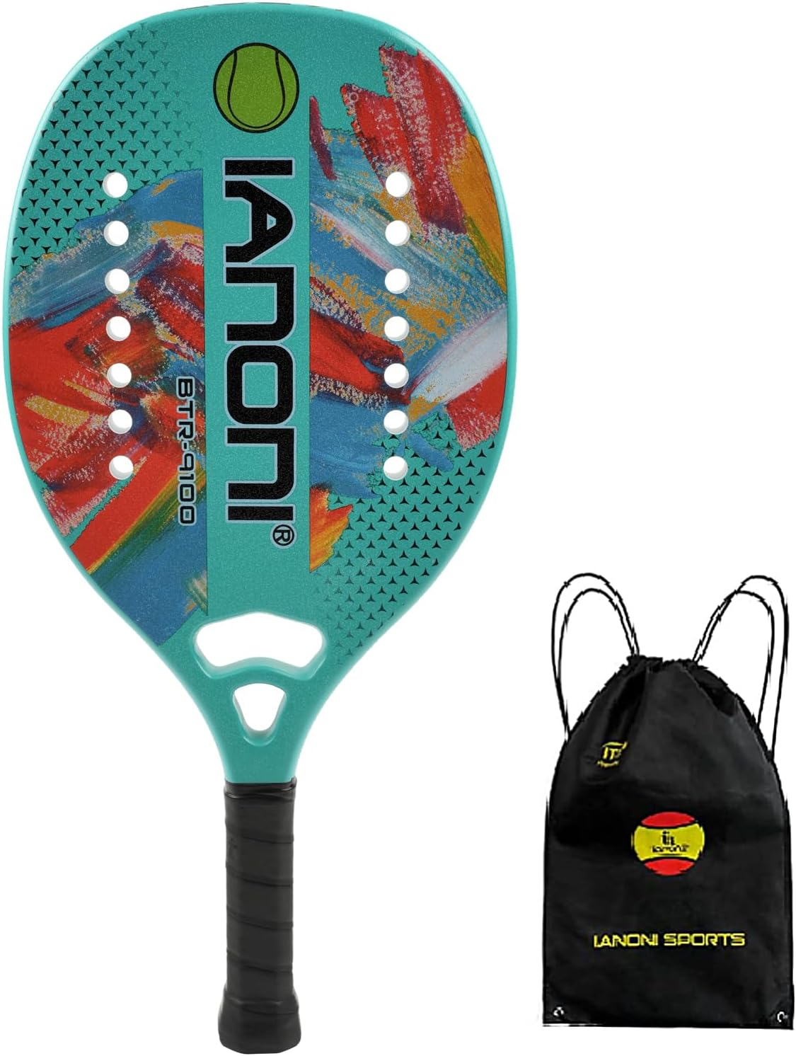 Beach Tennis Paddle Beach Tennis Racket Carbon Fiber with EVA Memory Foam Core Tennis Paddles