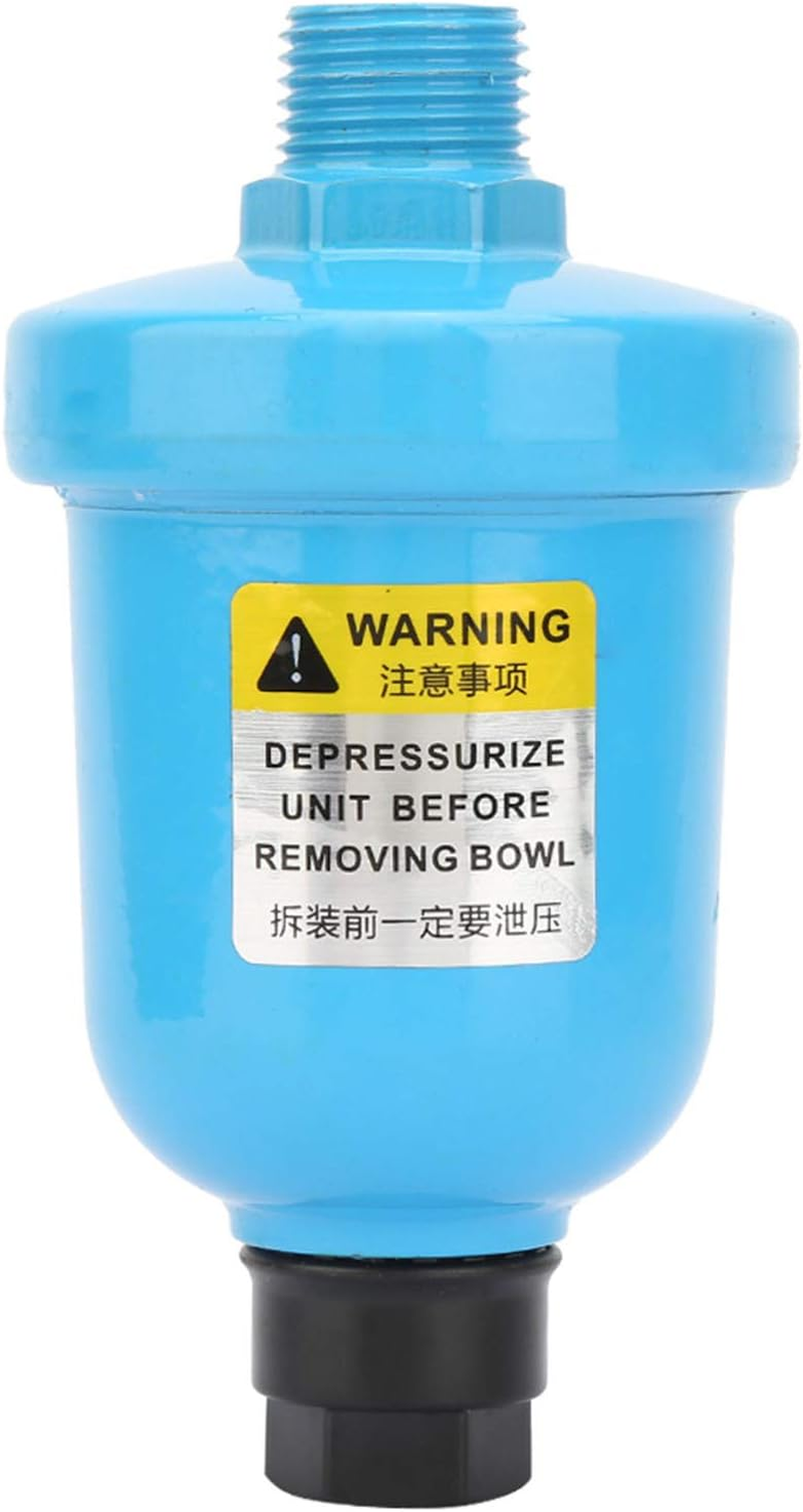 Automatic Tank Drain Valve, Compressor Auto Drain Pneumatic Die-Cast Aluminum Auto Drainer Air Compressor Replacement Parts for Air Compressor System G1/2 1.0Mpa