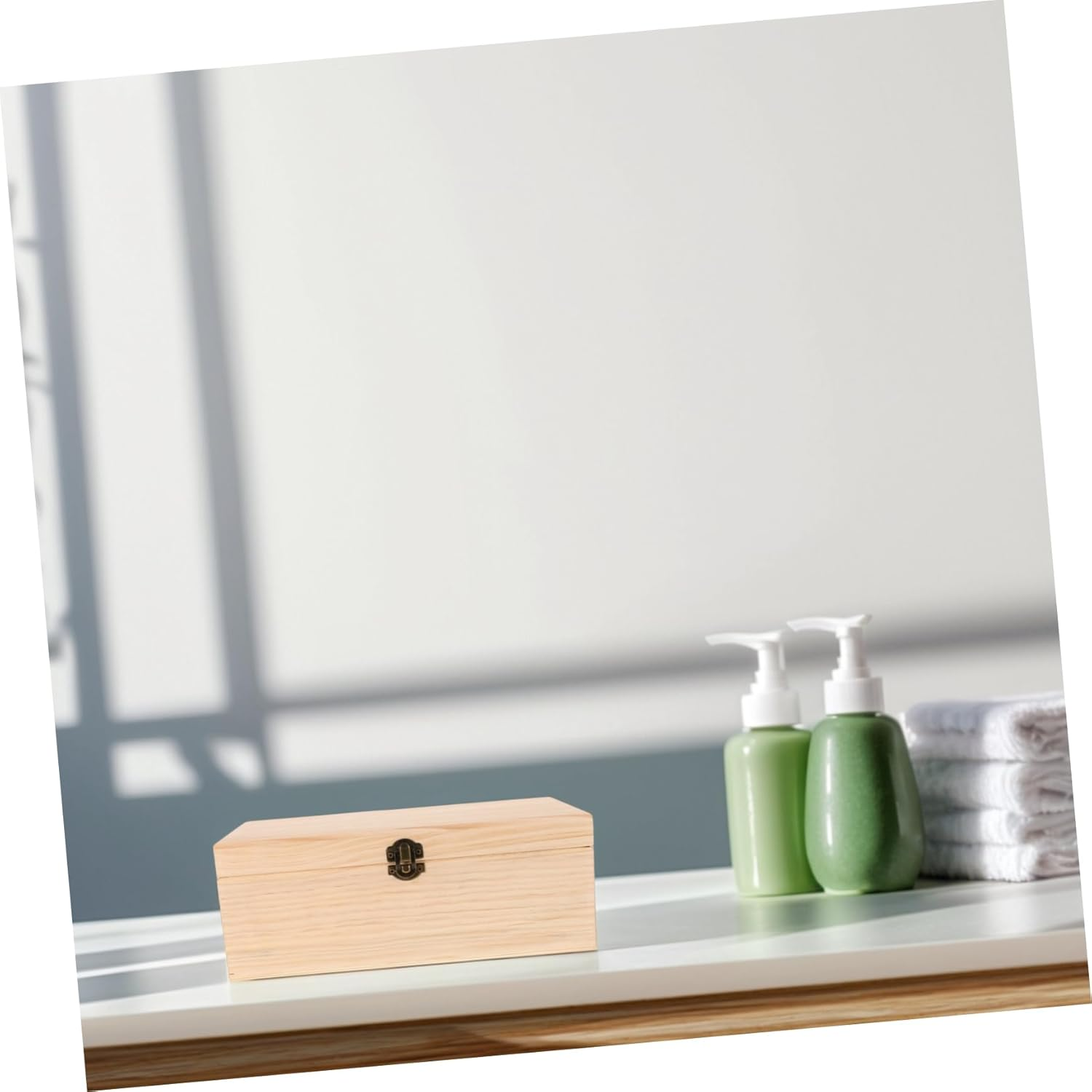 VALICLUD Wooden Essential Oil Storage Box 40-Grid Organizer Case Aromatherapy Bottle Display Stand for Home Use Cosmetic Perfume Holder image number 1