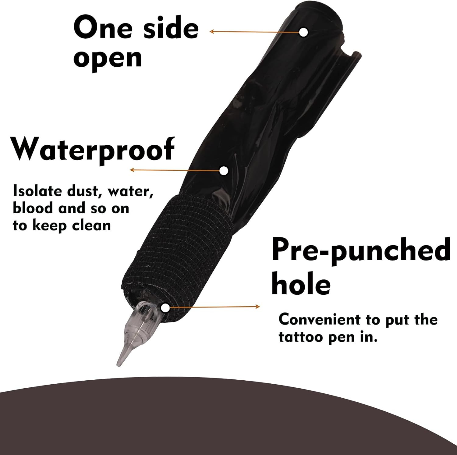 200PCS Tattoo Pen Covers - Rayyl Tattoo Pen Machine Covers Large Size 2.5X7.1 Inch Black for Cartridge Pen Machine Bags Sleeves Tattoo Kit Machine Pen Tattoo Supplies... image number 2