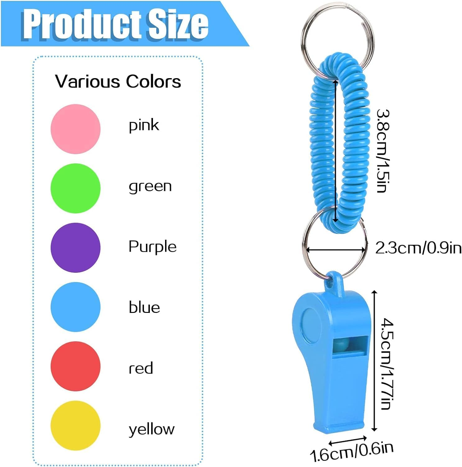 Plastic Whistle Sport Whistle with Bracelet Keychain,Sport Whistles with Bracelet Keychain,Loud Clear Plastic Whistles with Bracelet Keychain,Loud Crisp Clear Sound Plastic Whistle with Bracelet image number 4