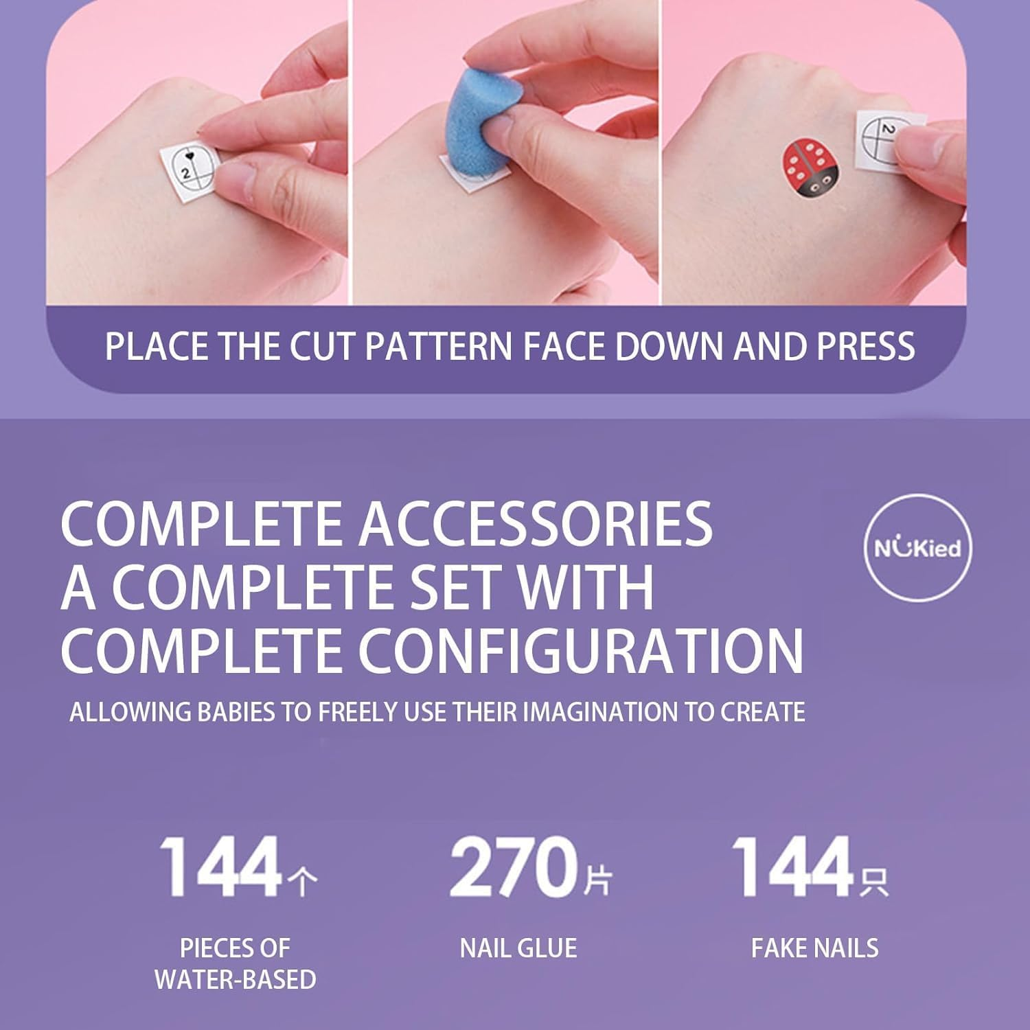 Nail Stamper Set - Cute Childrens Nail Art Kit, Creative Nail Machine Toy for Christmas, Nail Stickers Nail Art Kit, Nail Art Kit Nail Stamper, Nail Art Kit for Fun Nail Art Parties/893 image number 5