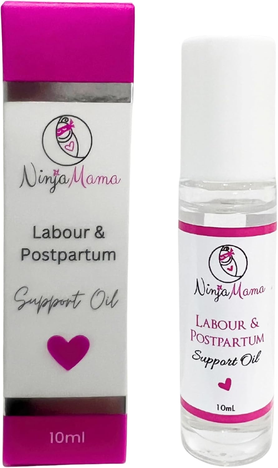 Ninja Mama Labour & Postpartum Support Oil Roller &ndash; Clary Sage, Lavender, Frankincense & Lime &ndash; 10Ml Essential Oil Blend for Birth Bag, Aromatherapy & Mum Self-Care image number 1